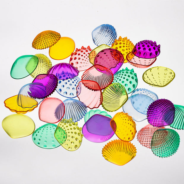 Transparent Tactile Shells - 36 Pieces