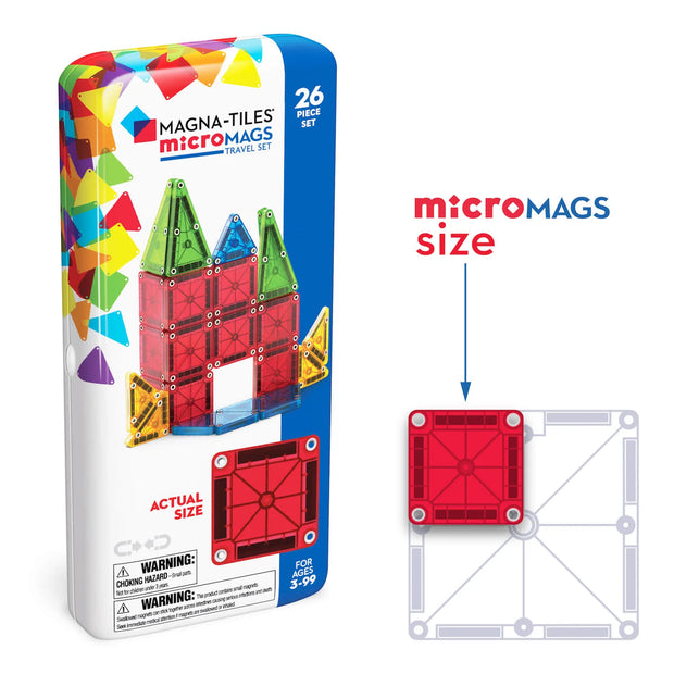 MAGNA-TILES - microMAGS Travel Set - 26 Piece Set - Sensory Kingdom