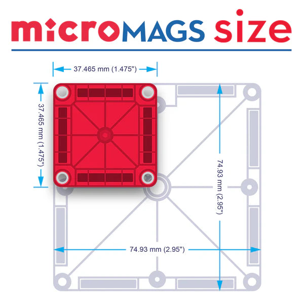 MAGNA-TILES - microMAGS - 70 Piece Set