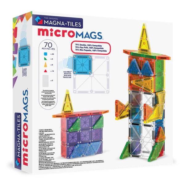 MAGNA-TILES - microMAGS - 70 Piece Set
