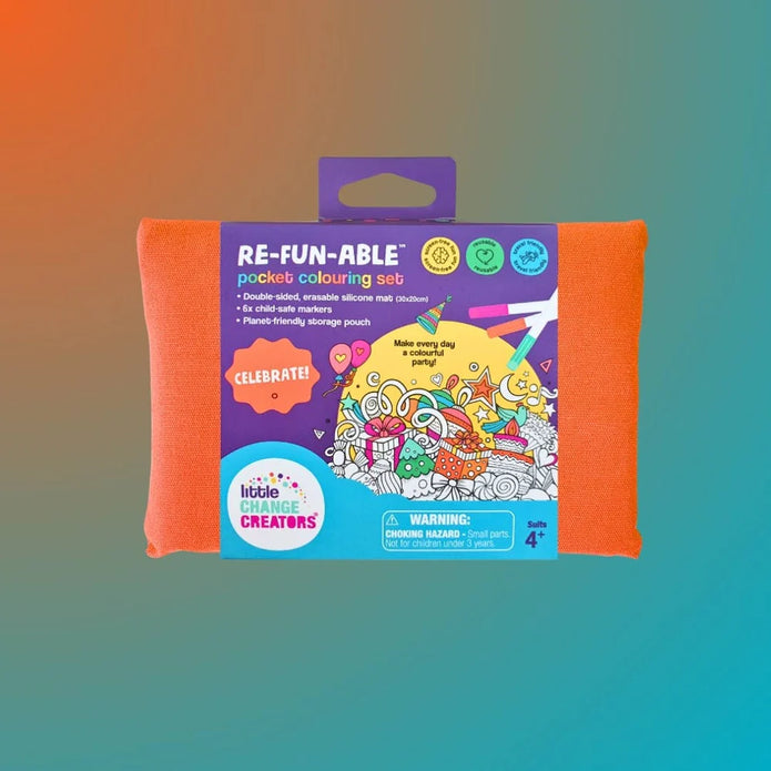 Pocket Reusable Colouring In Set - CELEBRATE!