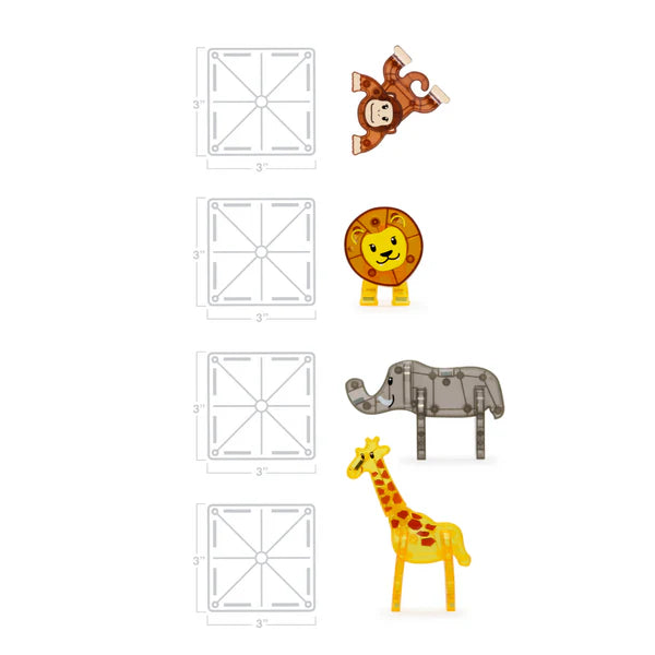 MAGNA-TILES - Safari Animals - 25 Piece Set