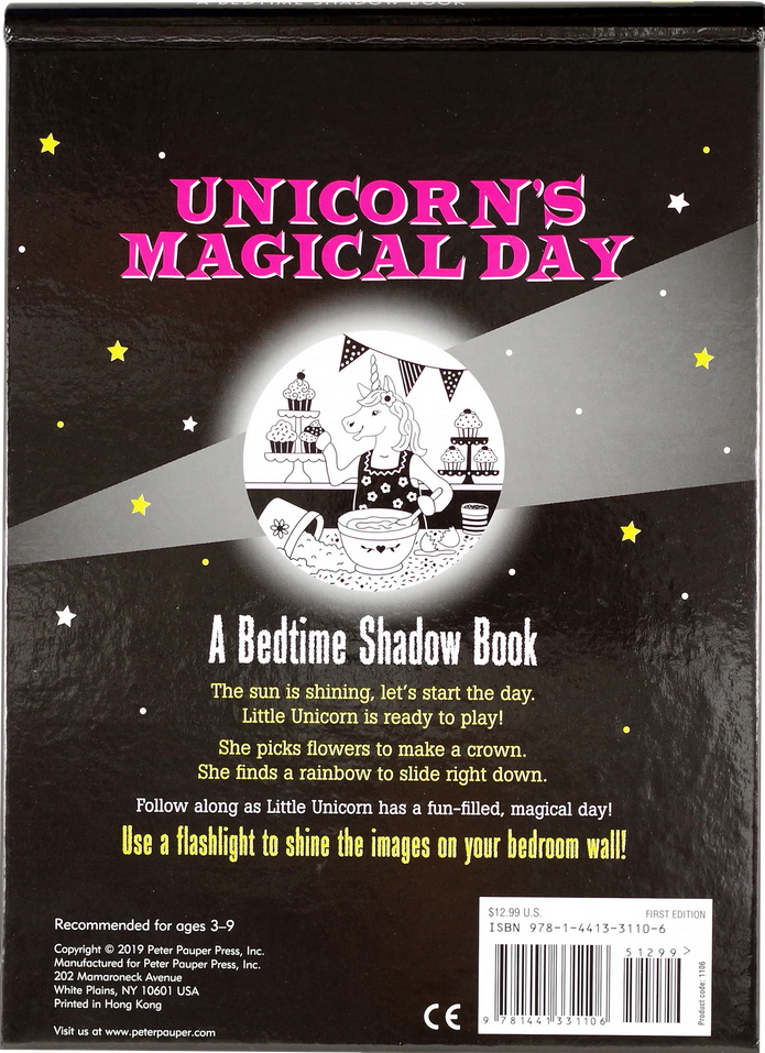 Bedtime Shadow Book - Unicorn's Magical Day