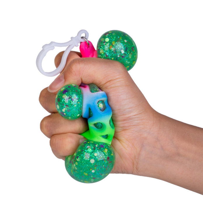 Sensory Squishy Glitter Ball Keychain - Sensory Kingdom