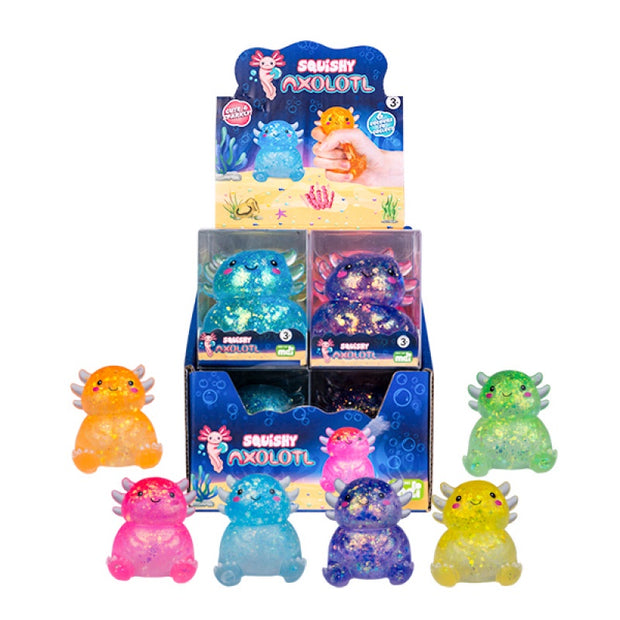 Squishy Glitter Axolotl - Sensory Kingdom