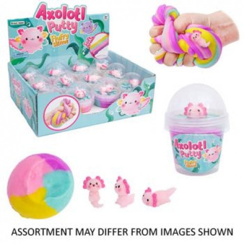 Axolotl Fluffy Slime assorted - Sensory Kingdom