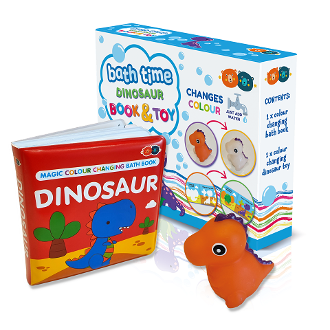 Magic Colour Changing Bath Book - Dinosaur - Sensory Kingdom