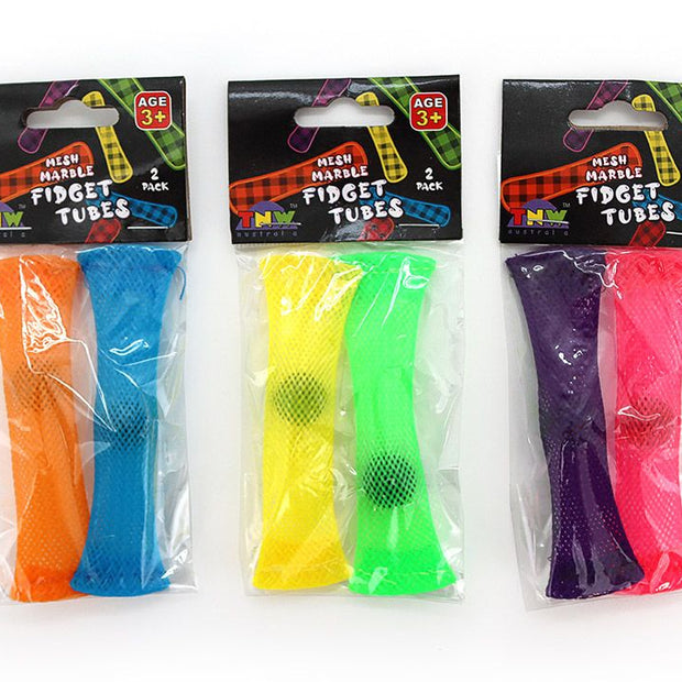 MESH MARBLE FIDGET TUBE 2pk