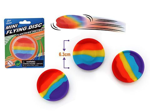 MINI RAINBOW FLYING DISC – 6cm - Sensory Kingdom