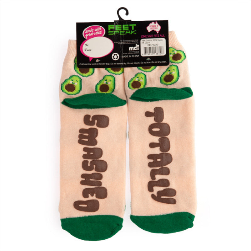 Feet Speak Socks - Avocado