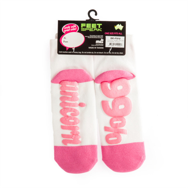 Feet Speak Socks - Unicorn