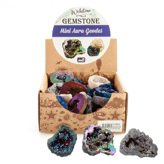 Gemstone Mini Aura Geode - Sensory Kingdom