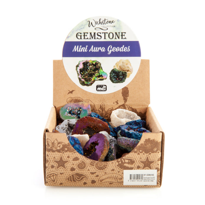 Gemstone Mini Aura Geode - Sensory Kingdom