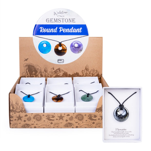 Round Gemstone Pendant - Sensory Kingdom