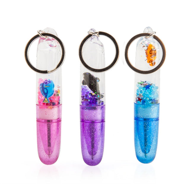 Sea Animal Glitter Pen Keychain - Sensory Kingdom