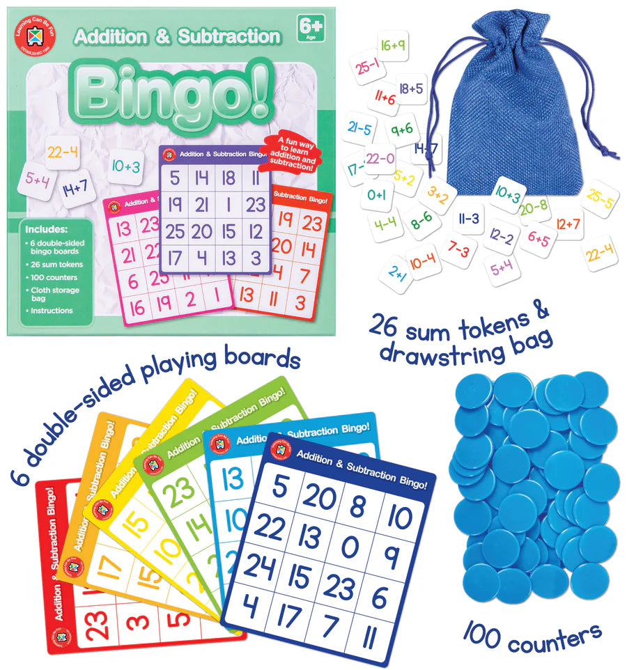 Addition & Subtraction Bingo
