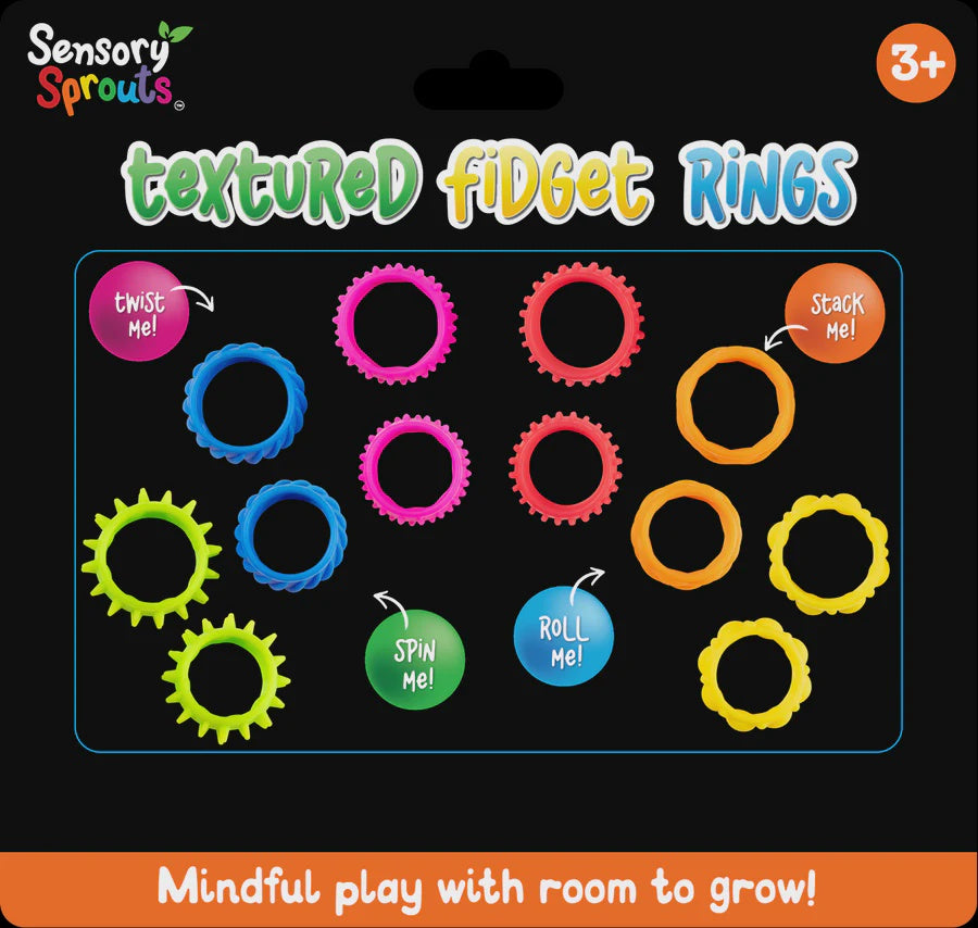 Textured Fidget Rings Set