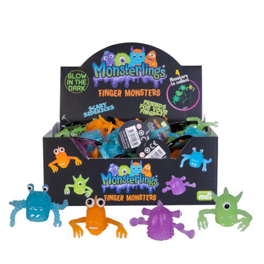 Glow-in-the-dark Finger Monsters - Sensory Kingdom