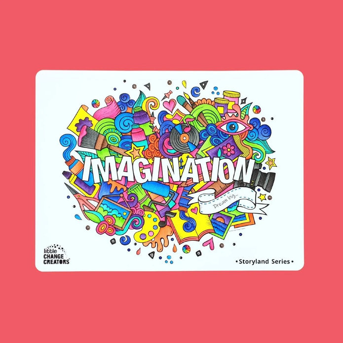 Re-FUN-able™ Silicone Drawing Mat - IMAGINATION