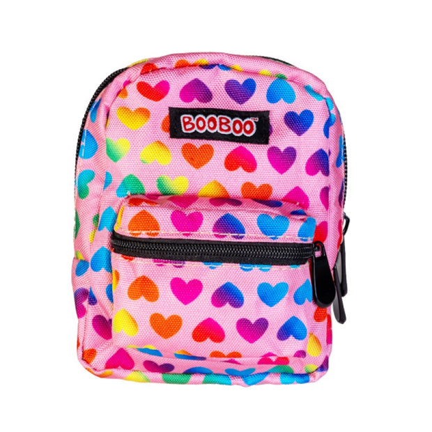 BooBoo Backpack Mini - Pink Rainbow Hearts