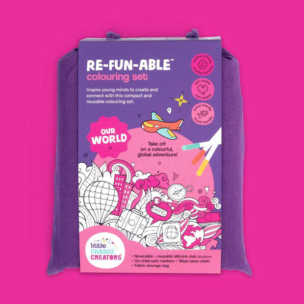 Re-FUN-able™ Colouring Set - OUR WORLD