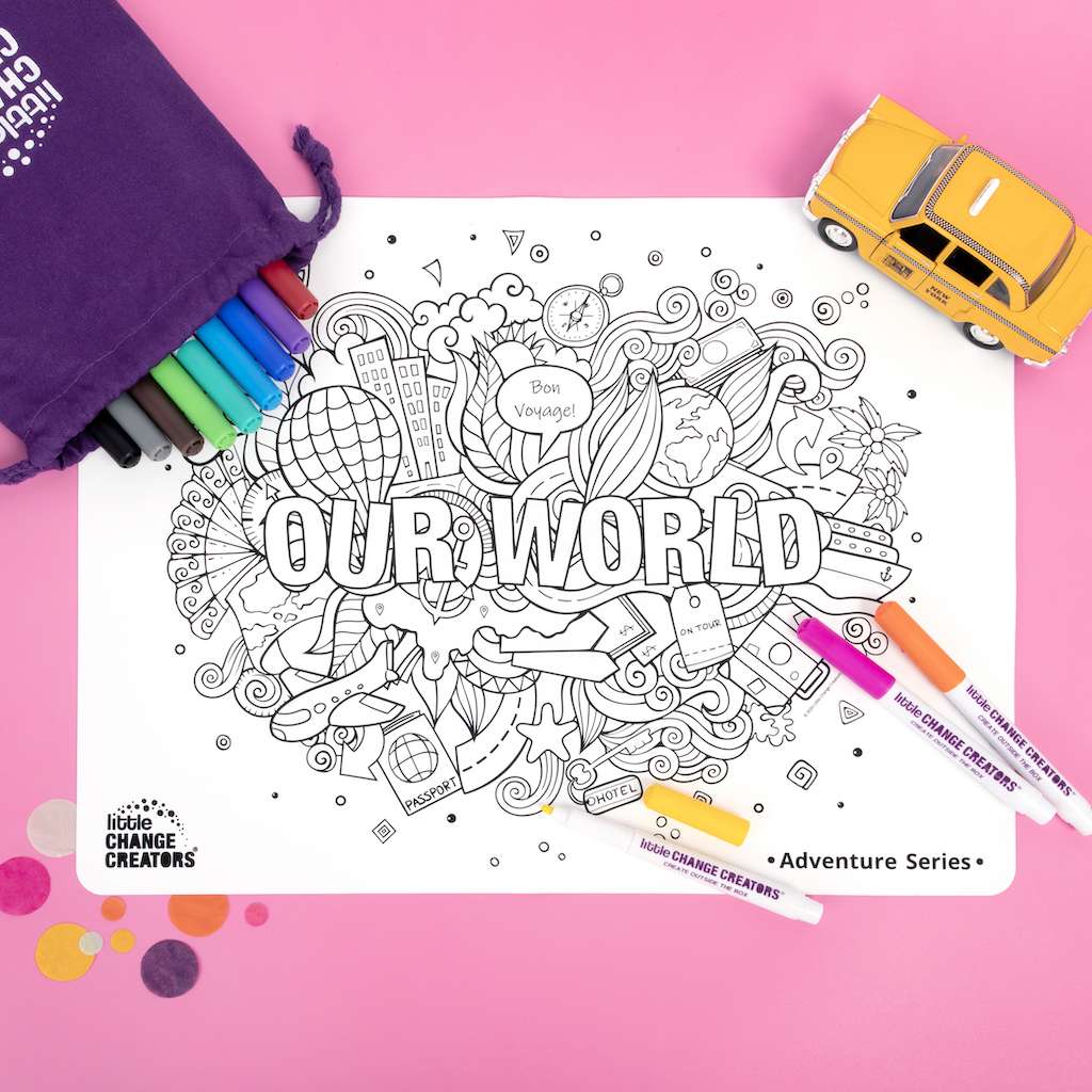 Re-FUN-able™ Colouring Set - OUR WORLD