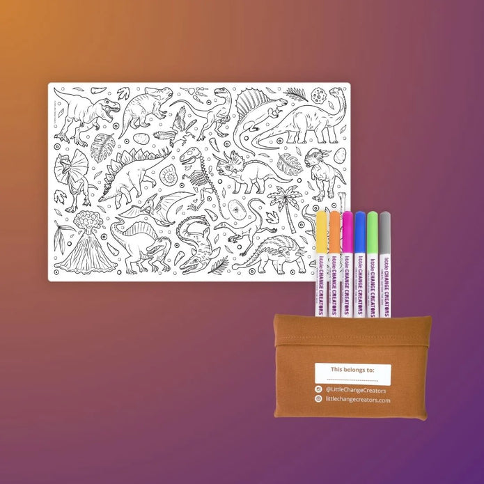 Pocket Reusable Colouring In Set - ROAR!