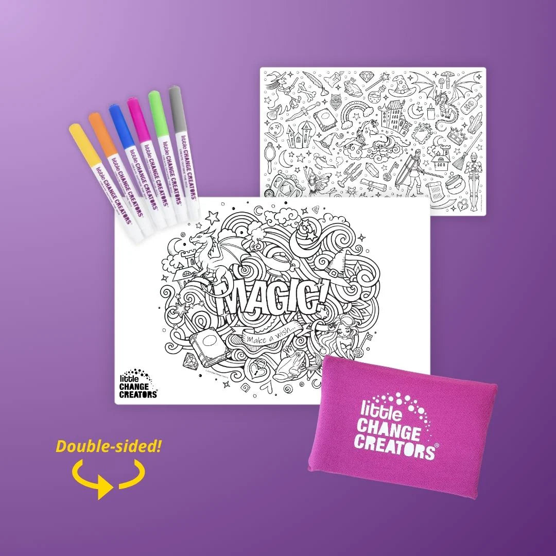 Pocket Reusable Colouring In Set - MAGIC!