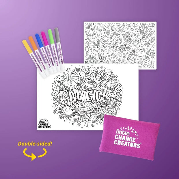 Pocket Reusable Colouring In Set - MAGIC!