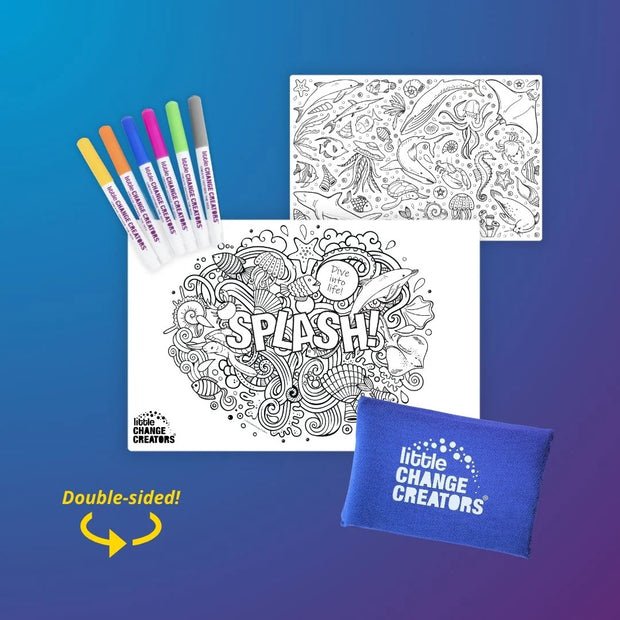 Pocket Reusable Colouring In Set - SPLASH!