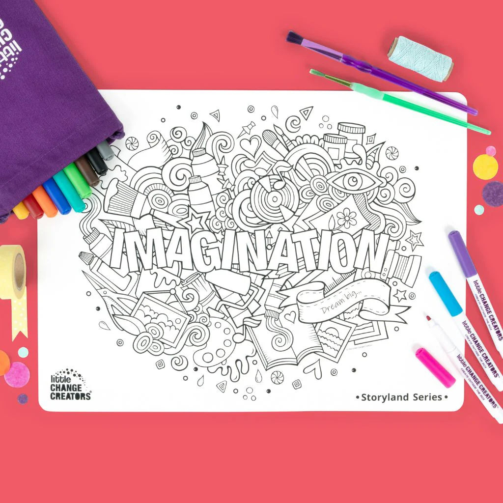 Re-FUN-able™ Silicone Drawing Mat - IMAGINATION