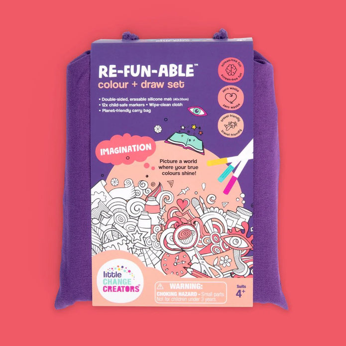 Re-FUN-able™ Silicone Drawing Mat - IMAGINATION