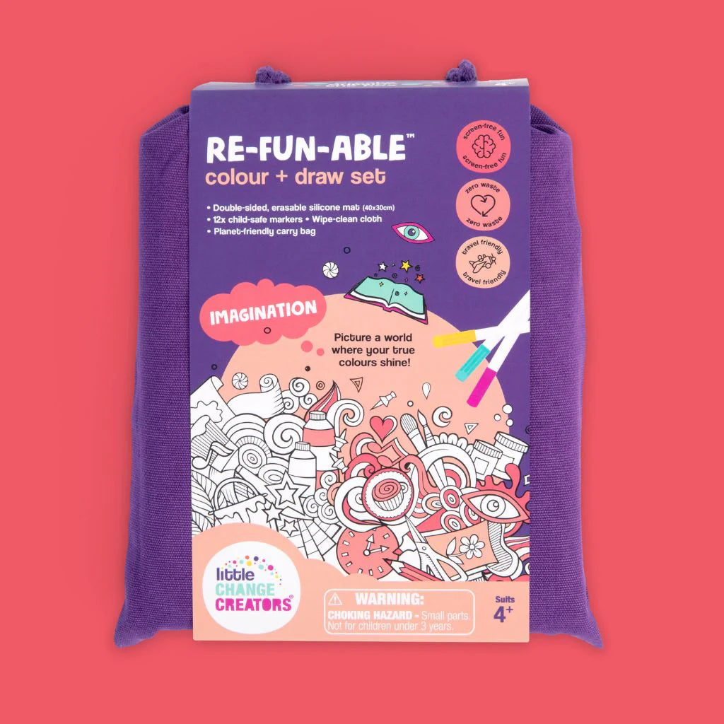Re-FUN-able™ Silicone Drawing Mat - IMAGINATION