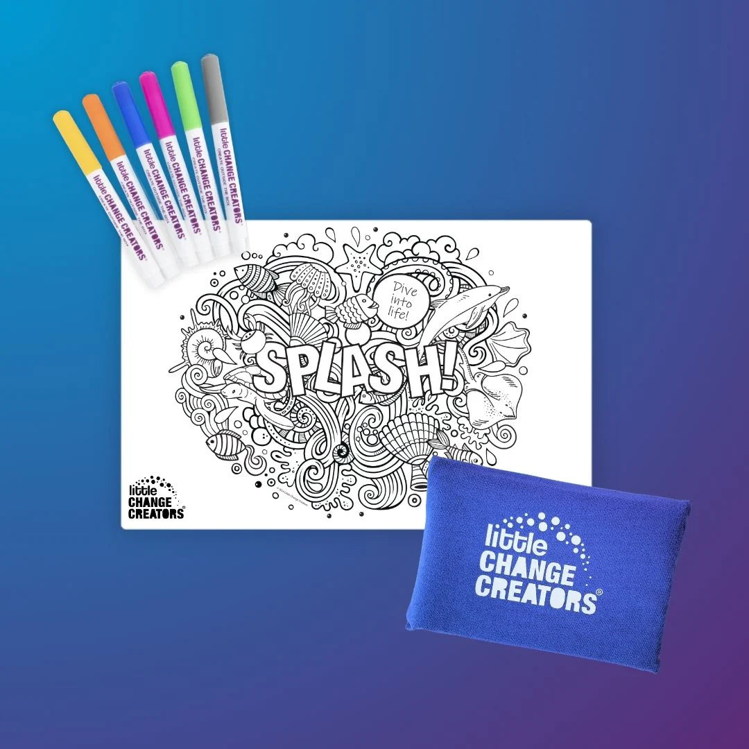 Pocket Reusable Colouring In Set - SPLASH!