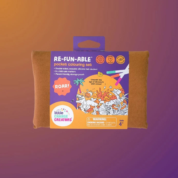 Pocket Reusable Colouring In Set - ROAR!
