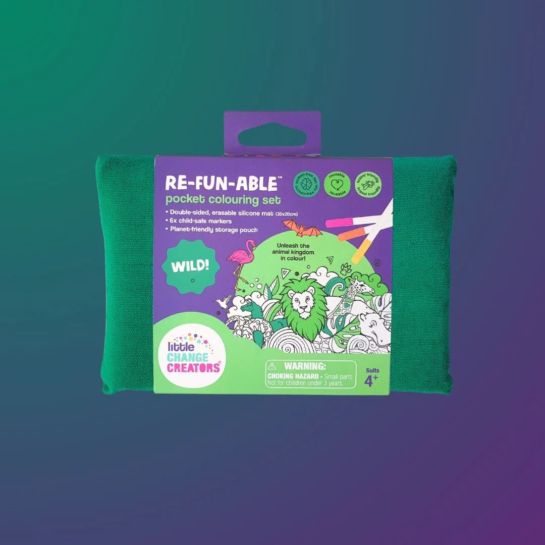 Pocket Reusable Colouring In Set - WILD!