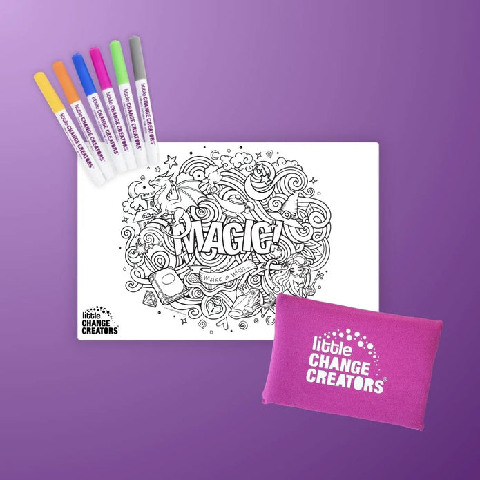 Pocket Reusable Colouring In Set - MAGIC!