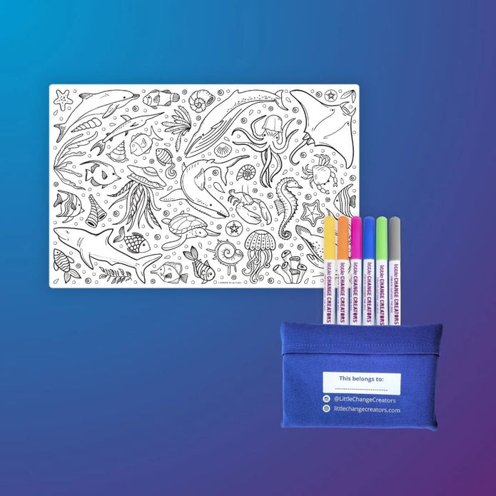 Pocket Reusable Colouring In Set - SPLASH!