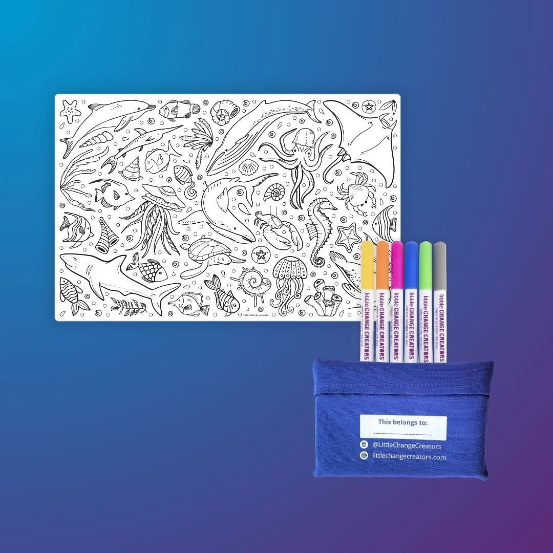 Pocket Reusable Colouring In Set - SPLASH!