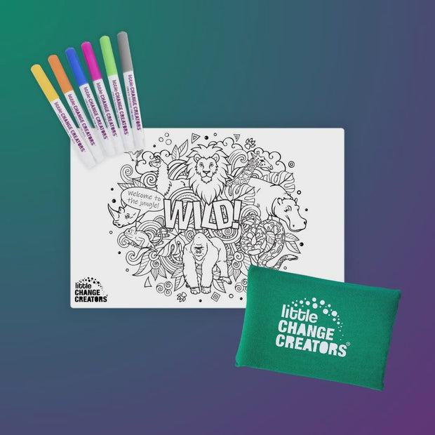 Pocket Reusable Colouring In Set - WILD!