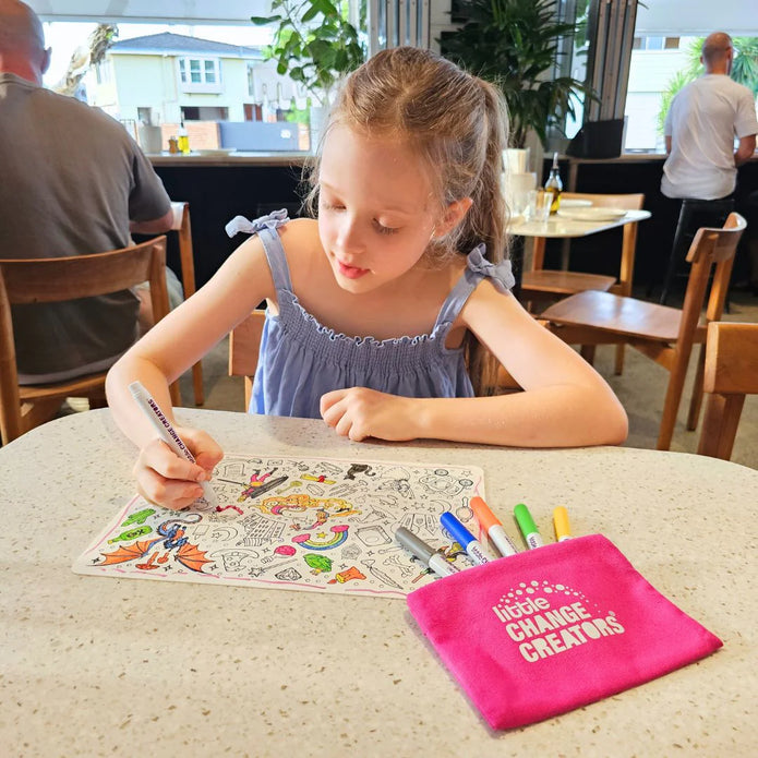 Pocket Reusable Colouring In Set - MAGIC!