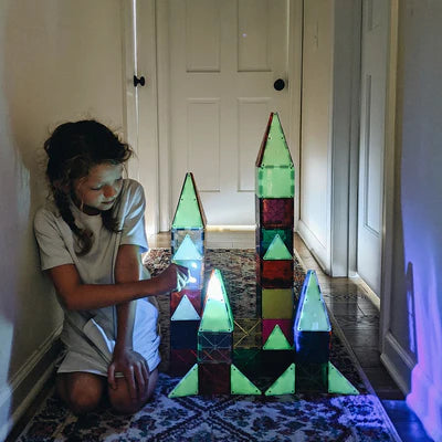 MAGNA-TILES - Glow - 16 Piece Set - Sensory Kingdom