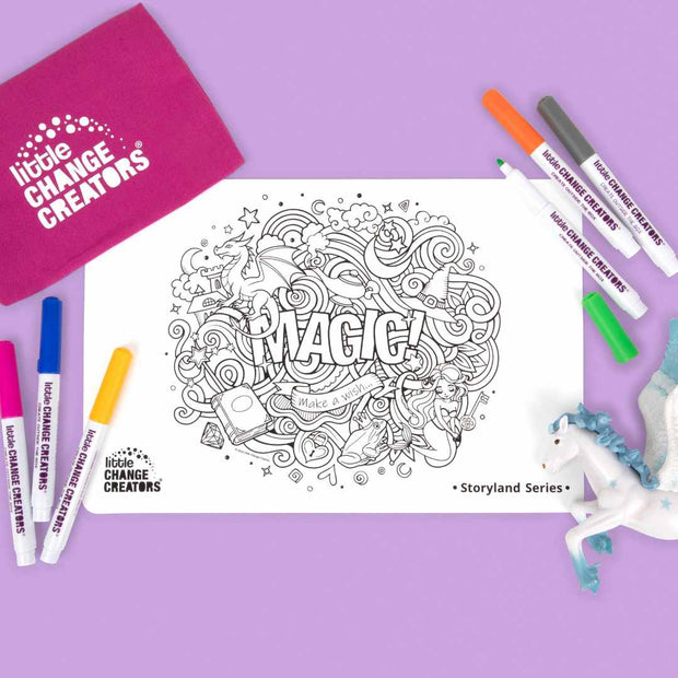 Pocket Reusable Colouring In Set - MAGIC!