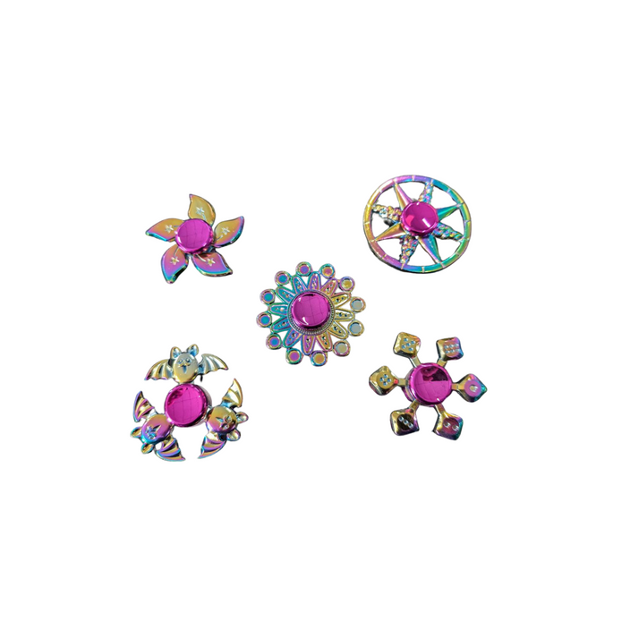 Oil Slick Metal Fidget Spinner - Varieties - Sensory Kingdom