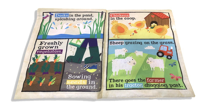 JO & NIC'S CRINKLY CLOTH BOOKS - FARM ANIMALS