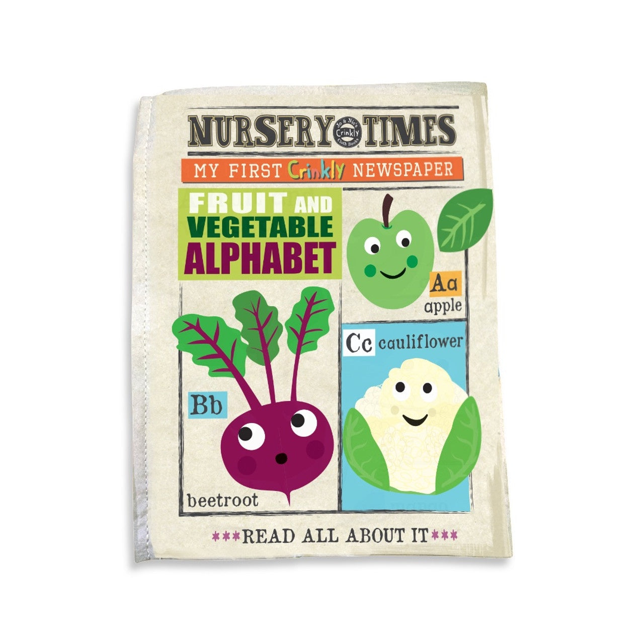 JO & NIC'S CRINKLY CLOTH BOOKS - FRUIT & VEG