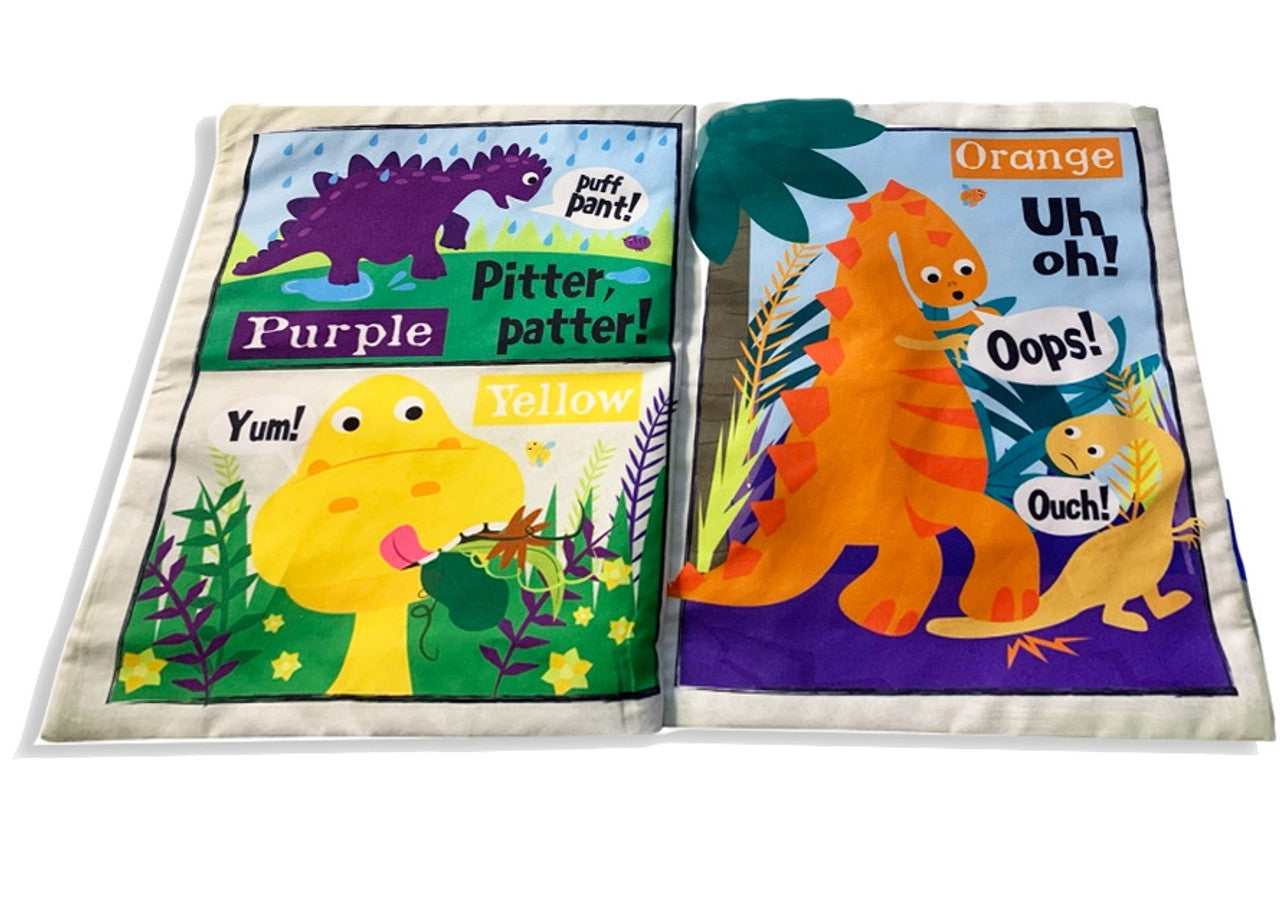 JO & NIC'S CRINKLY CLOTH BOOKS - RAINBOW DINOSAURS