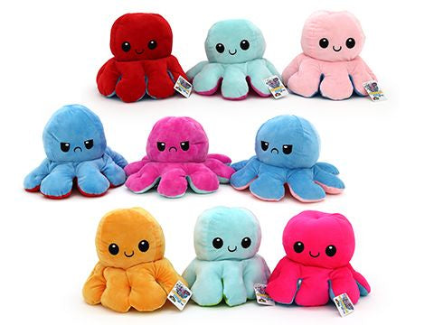 PLUSH – 30CM REVERSIBLE OCTOPUS - Sensory Kingdom