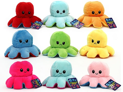 PLUSH – 18CM REVERSIBLE OCTOPUS - Sensory Kingdom