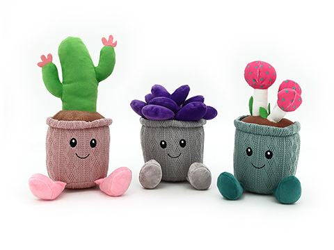 PLUSH – 16-25CM POTTED PLANTS (3 ASSTD) - Sensory Kingdom